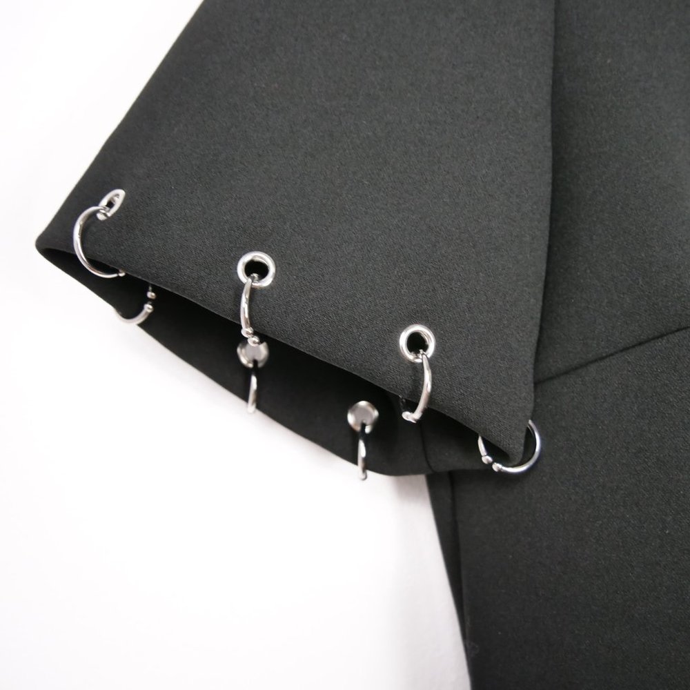 MAJE Black Dress with Piercings Neoprene - Picture 6 of 13